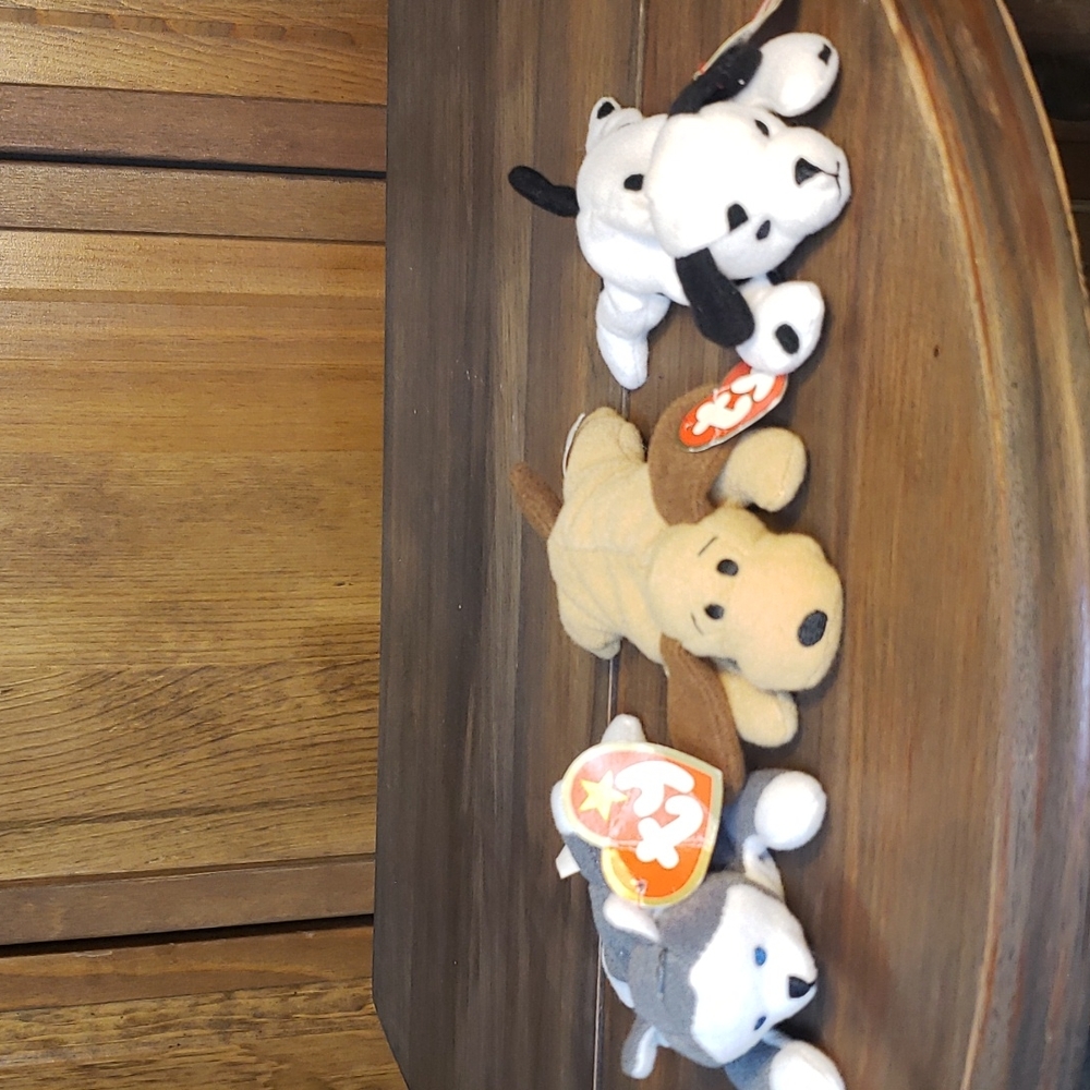 Ty McDonald's Teenie Beanie Babies Puppy Dogs Bundle of 3